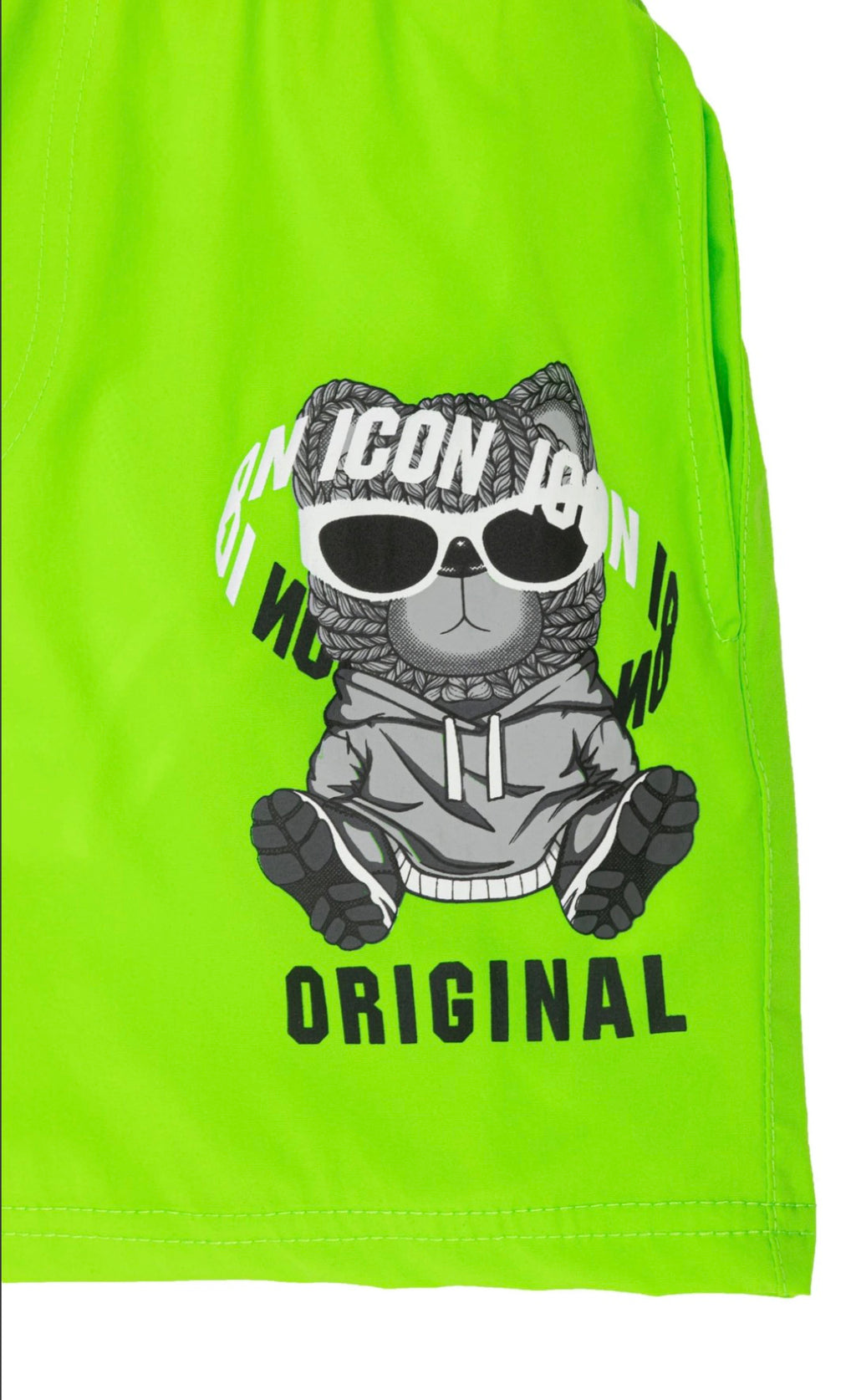 Jayden’s Neon Swim Shorts 🌊