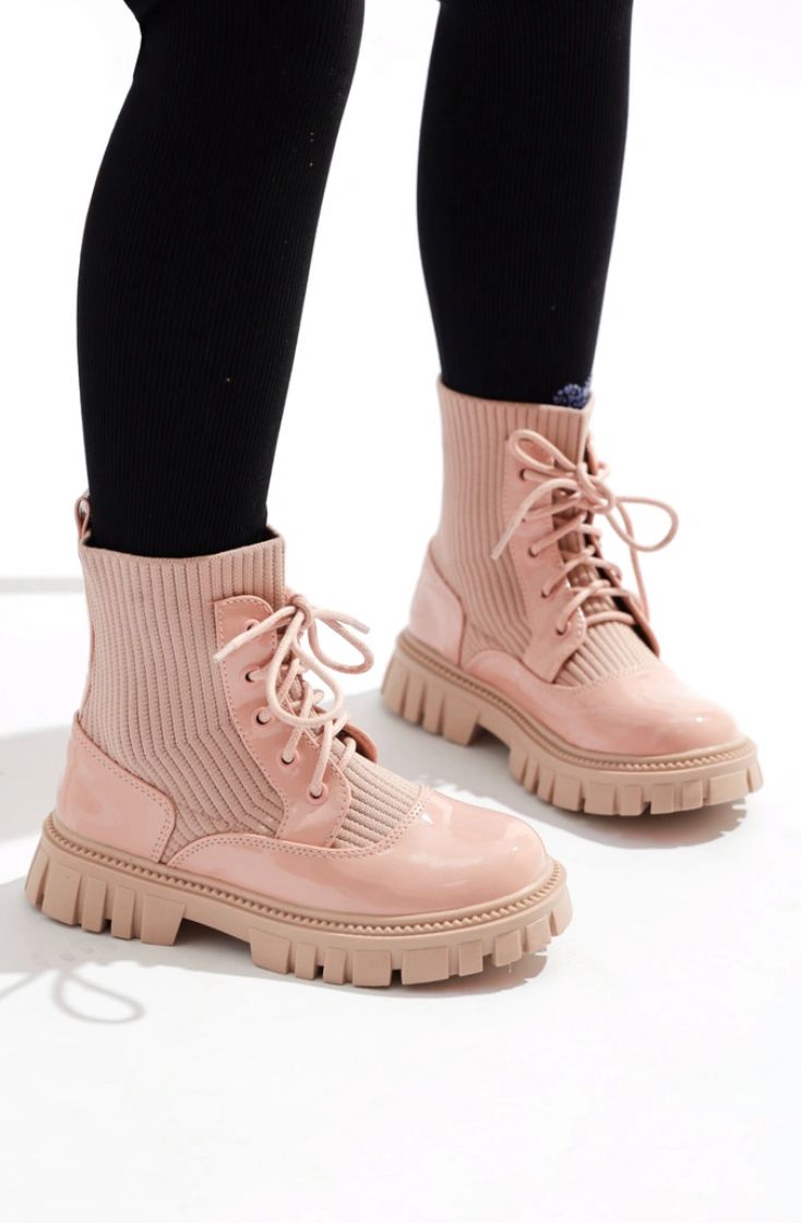 Lina’s Blush Combat Boots