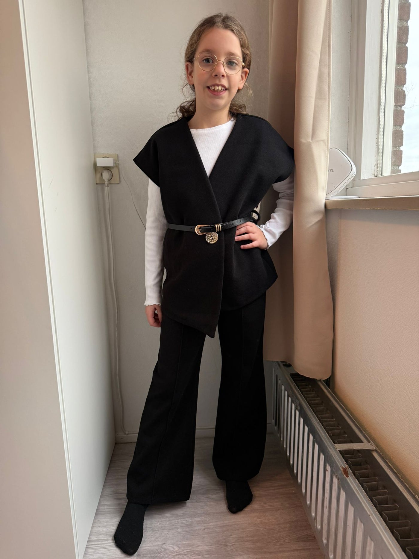 Elegant Belted Suit Set